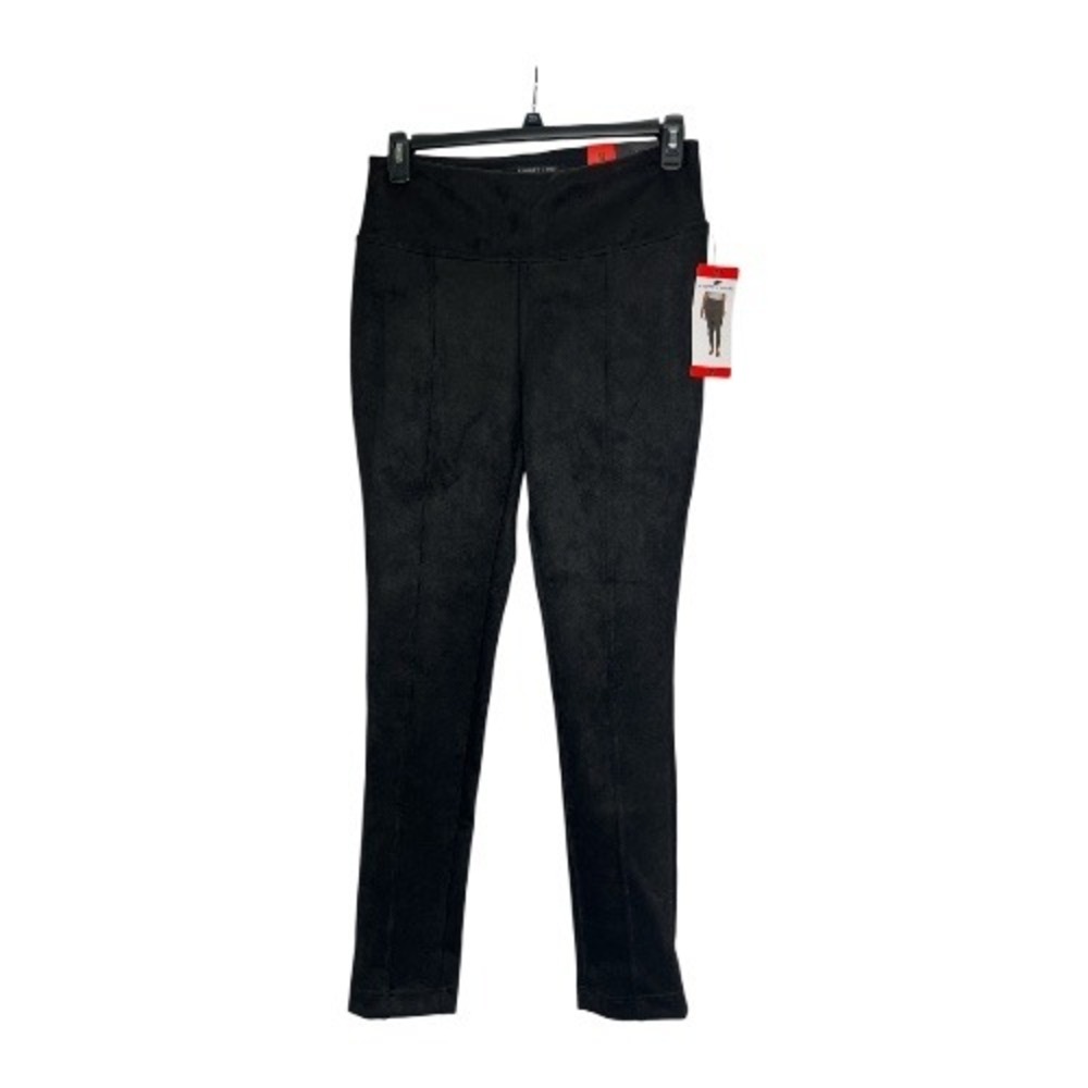 Andrew Marc Black  Classic Comfort Suede Feel Pull On Pants Leggings  Medium NEW